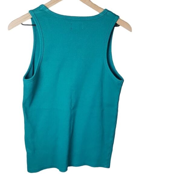 Zyia Green Ribbed Tank Top - Picture 2 of 6